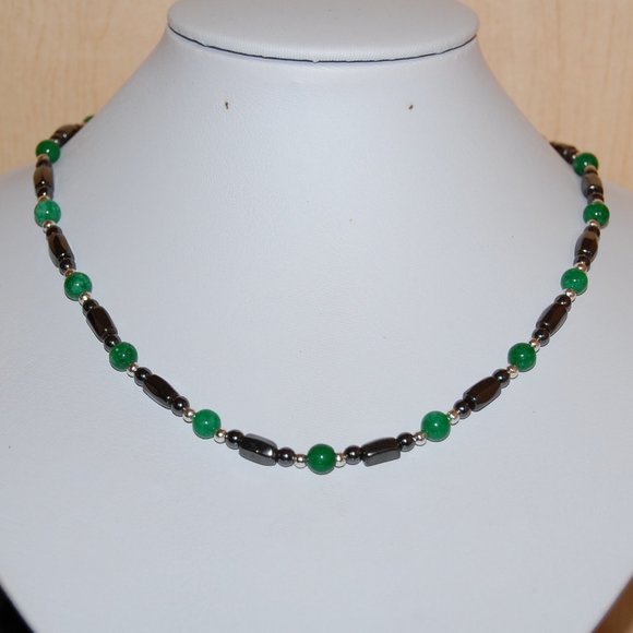 Magnetic Necklace,Jade Magnetic Necklace,Hematite Necklace,Healthy Necklace - Picture 1 of 5